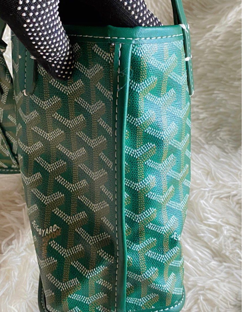 Goyard Anjou Mini tote green, Luxury, Bags & Wallets on Carousell