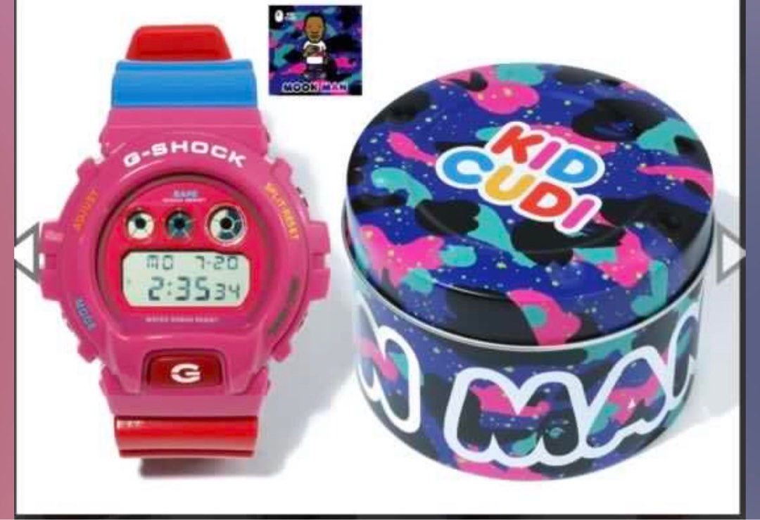 Gshock Dw6900 Bape x Kid Cudi Multicolour, Men's Fashion, Watches ...