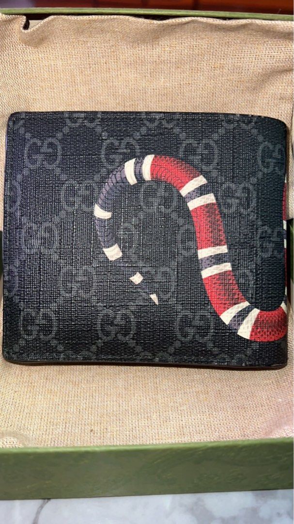 Gucci snake wallet with coin pouch