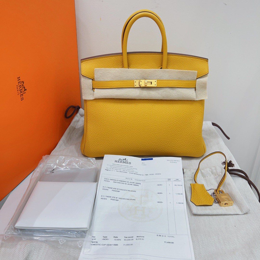 Birkin 25 Togo Jaune Ambre