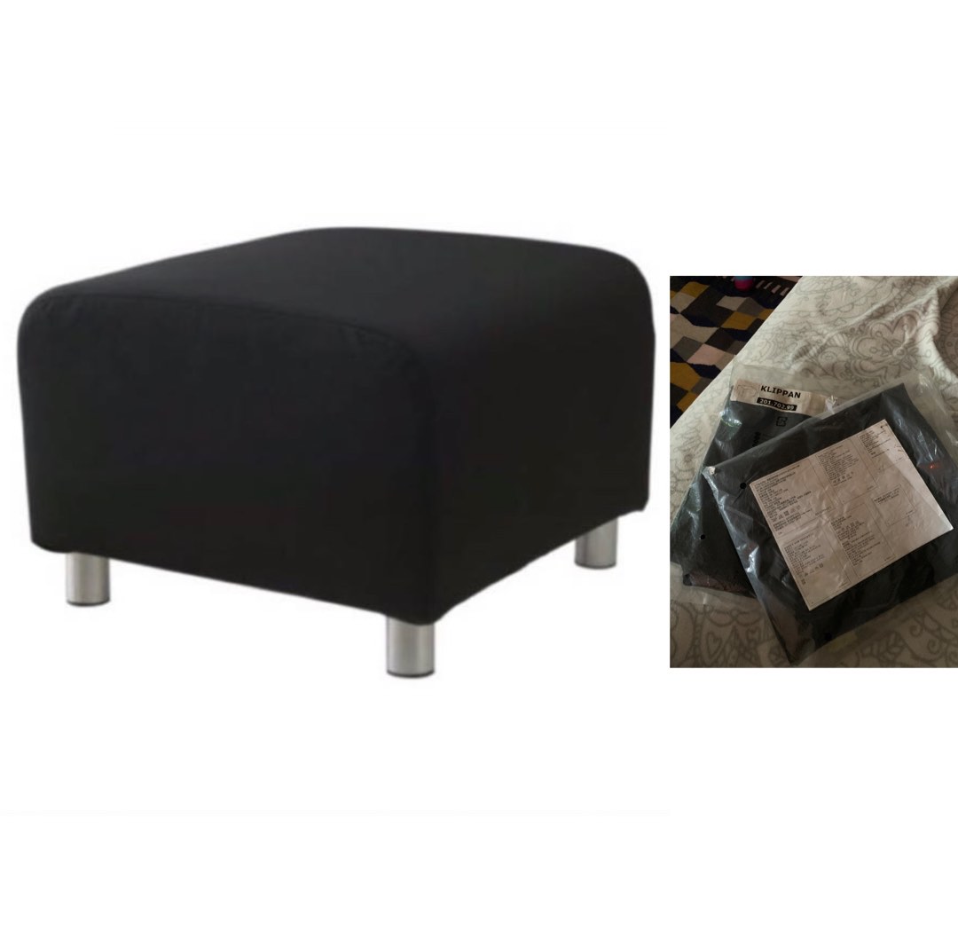 Ikea Klippan COVER for klippan footstool, Furniture & Home Living