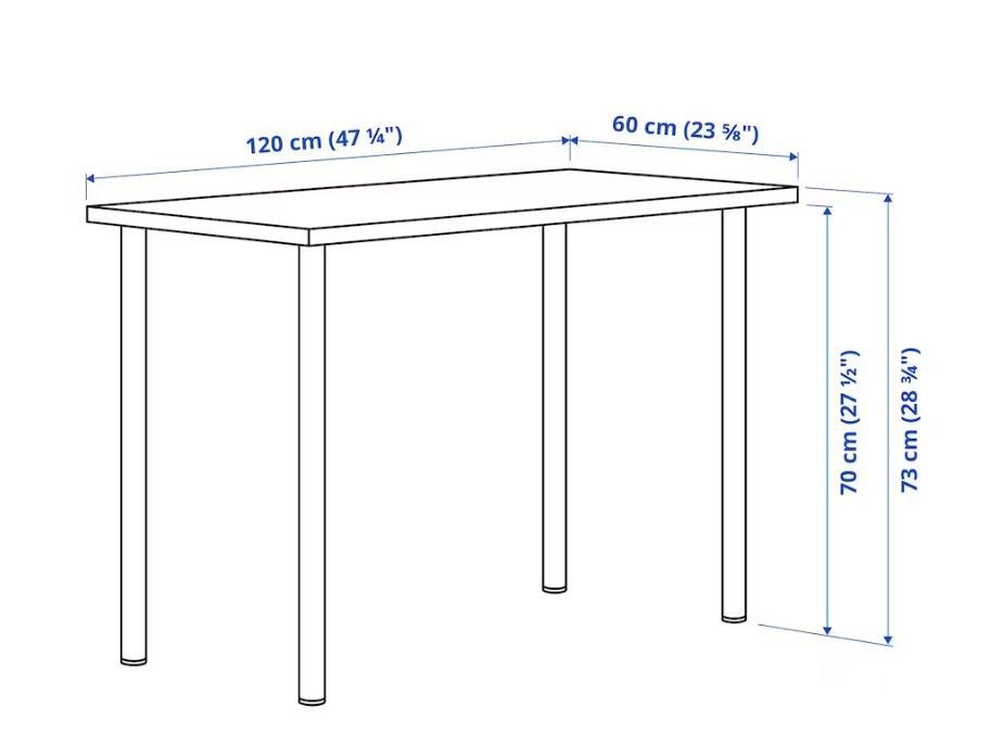 IKEA LAGKAPTEN / ADILS, Desk (FREE NEXT DAY DELIVERY, Furniture & Home