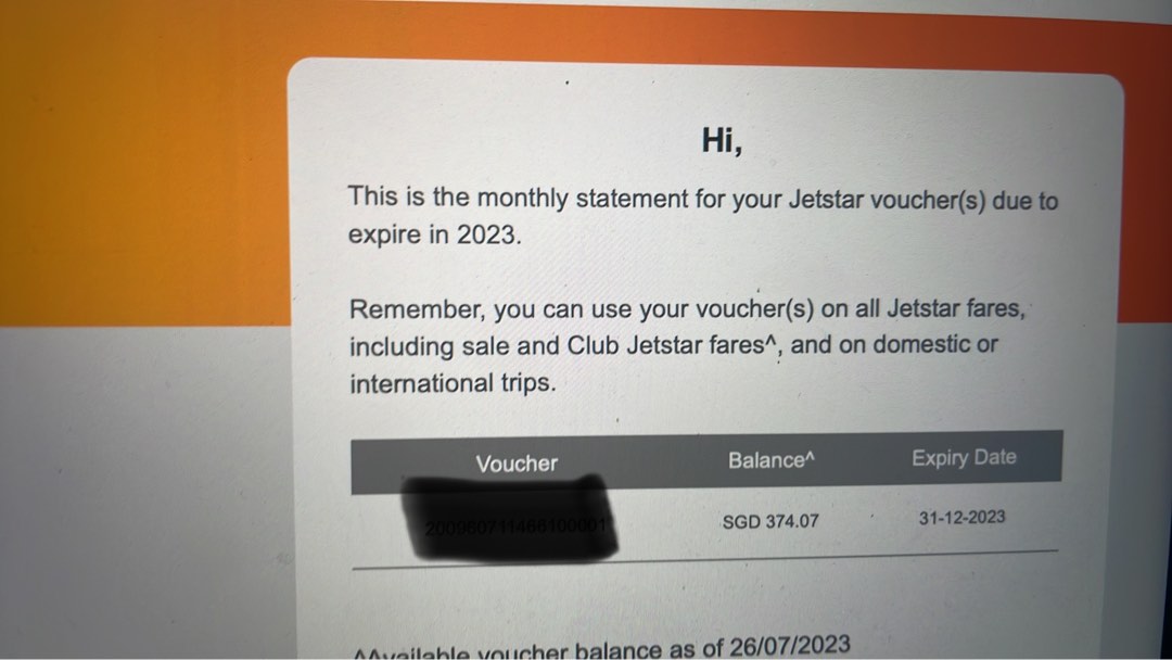 Jetstar Voucher, Tickets & Vouchers, Flights & Overseas Attractions on