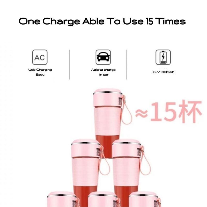 Juicer 6 Blade Smoothie Blender Electric Puree Mixer Mini Boosted Power