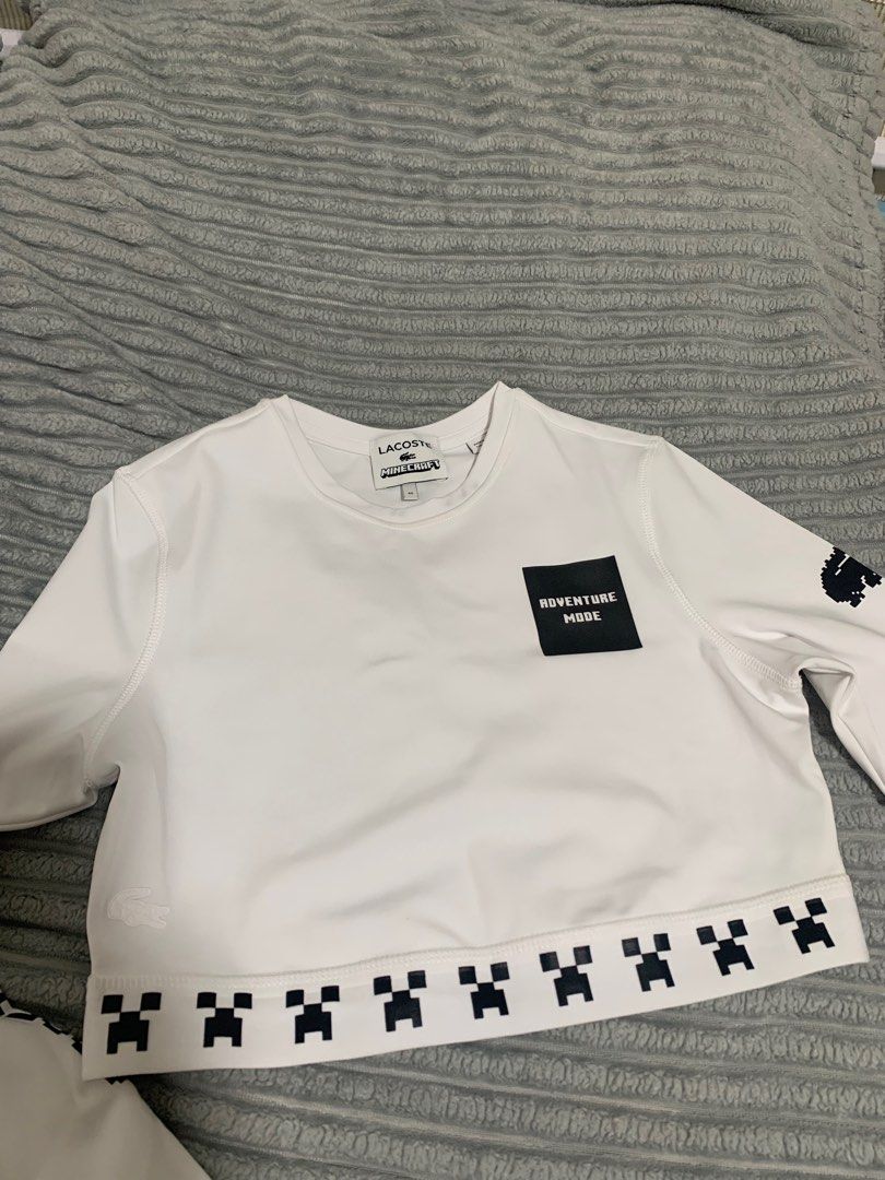 Lacoste x Minecraft White Croptop, Women's Fashion, Tops, Longsleeves on  Carousell