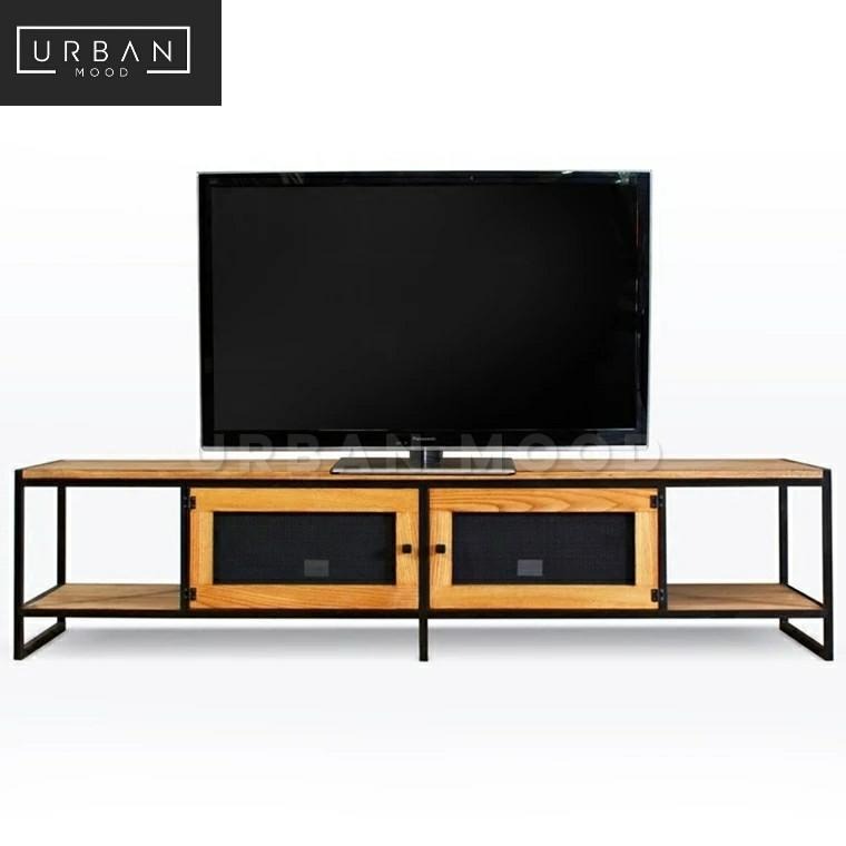 LAPEL Rustic Solid Wood TV Console, Furniture & Home Living, Furniture