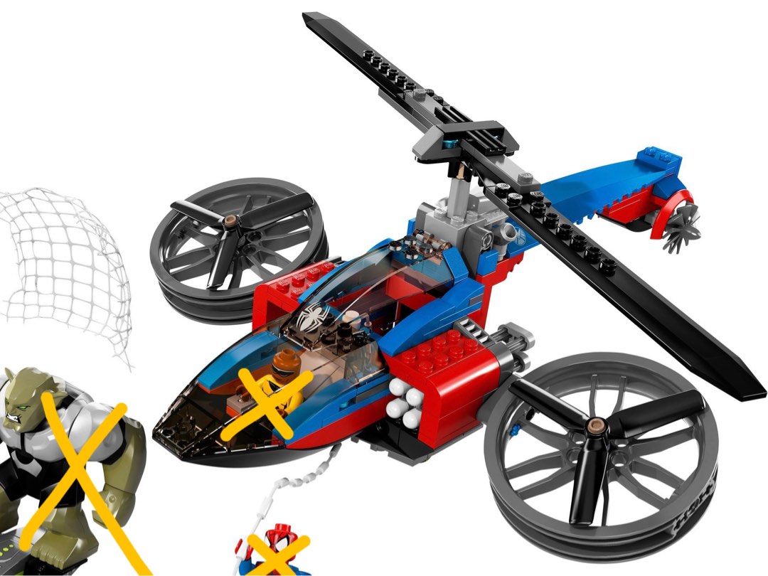 Lego Spider-Helicopter 76016, Hobbies & Toys, Toys & Games on Carousell