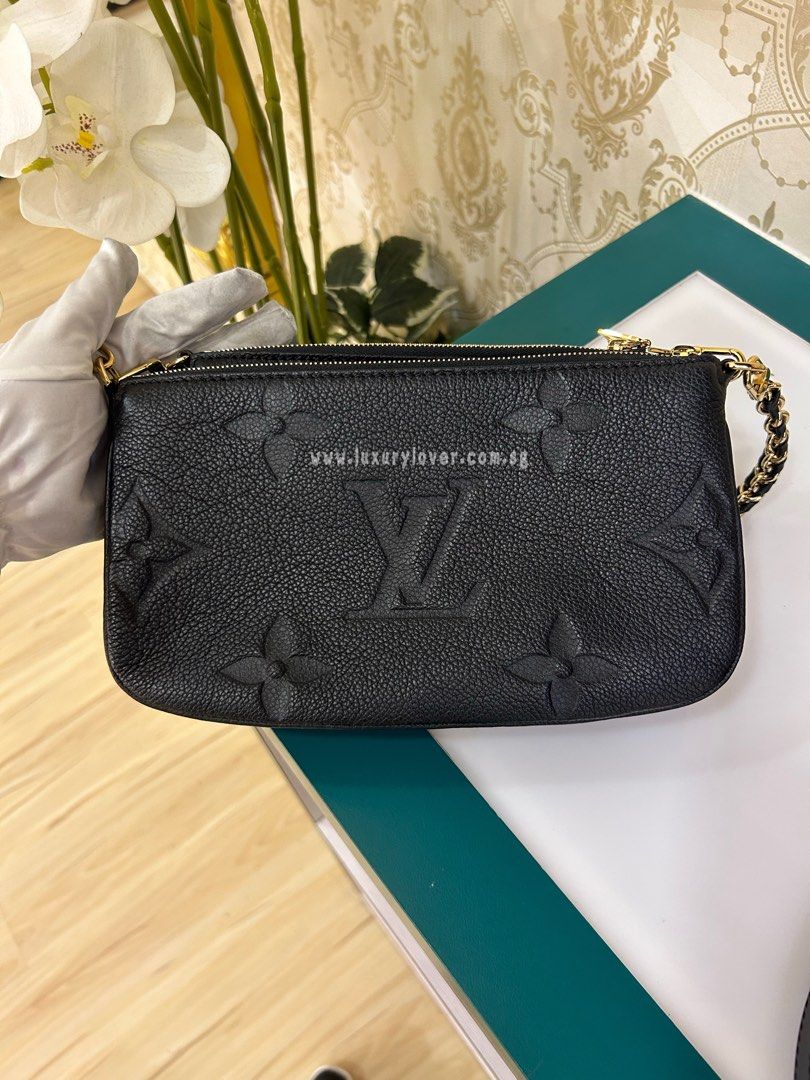 Louis Vuitton Black Beige Monogram Empreinte Félicie Pochette, myGemma, SG