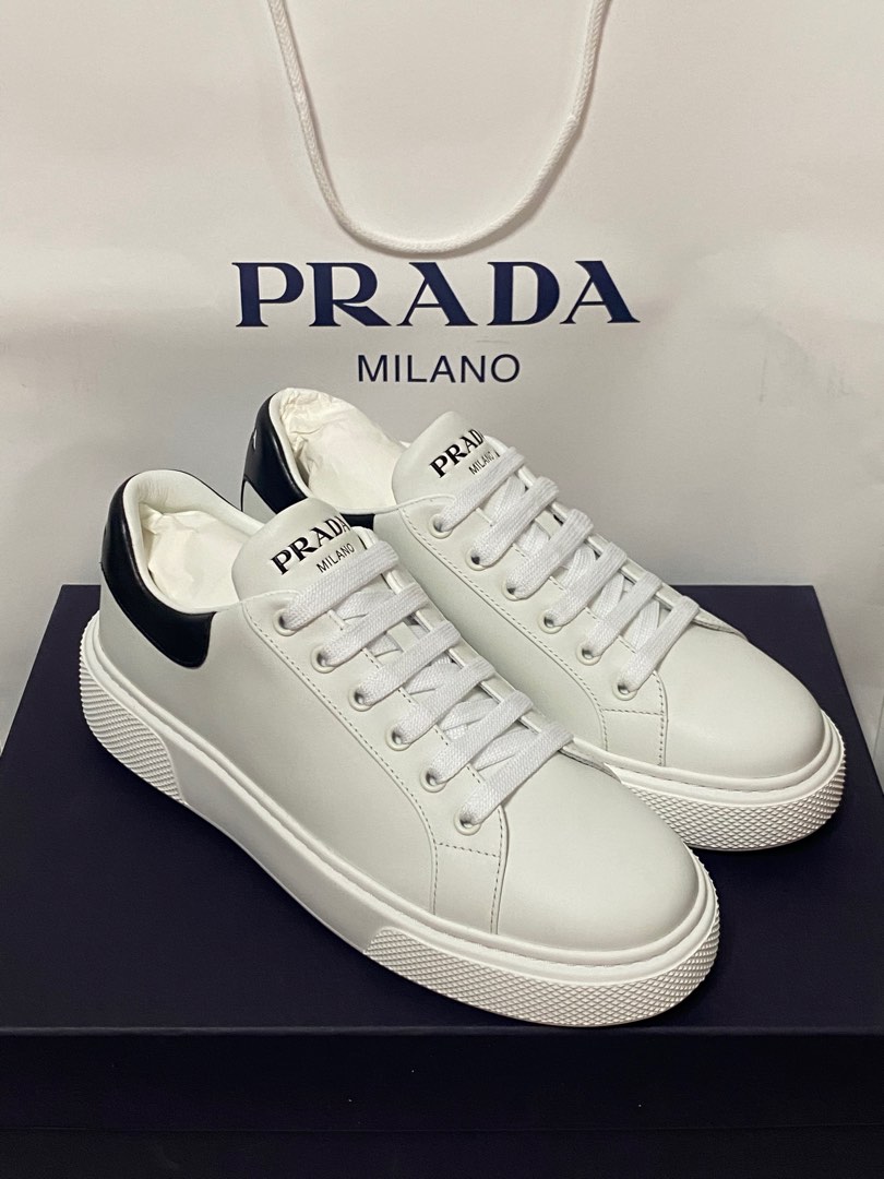 Prada milano sneakers white best sale