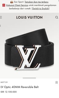 Louis Vuitton 2020 LV Optic 40mm Reversible Waist Belt - Black