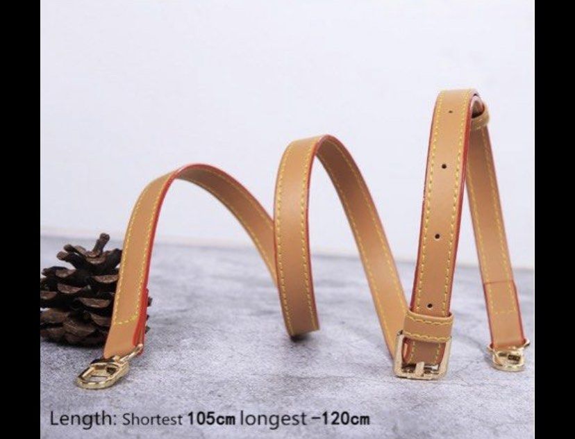 1.2cm Vachetta Leather Crossbody Strap for Louis Vuitton Small