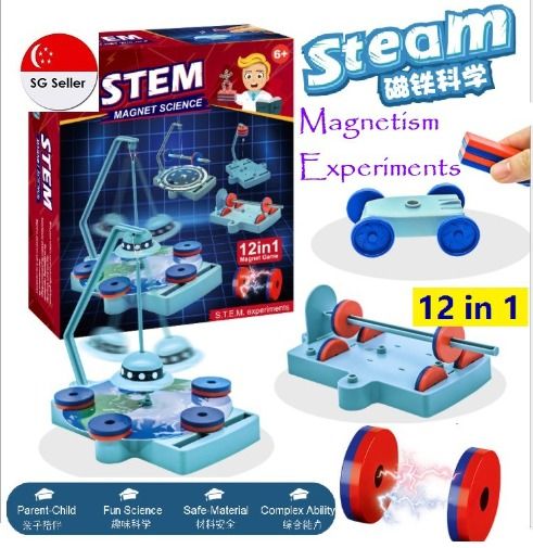 Magnetic Science Experiment Kit - Primary School kids - STEM 12 in 1 ...