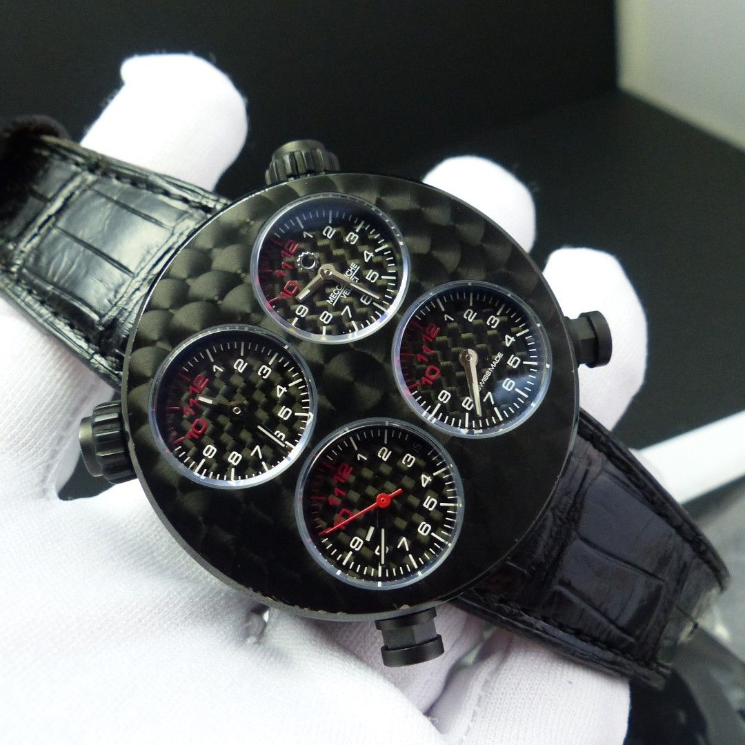 Meccaniche Veloci Icon QuattroTempi W161KTTM Titanium mens watch with 4x ETA 2671 movement