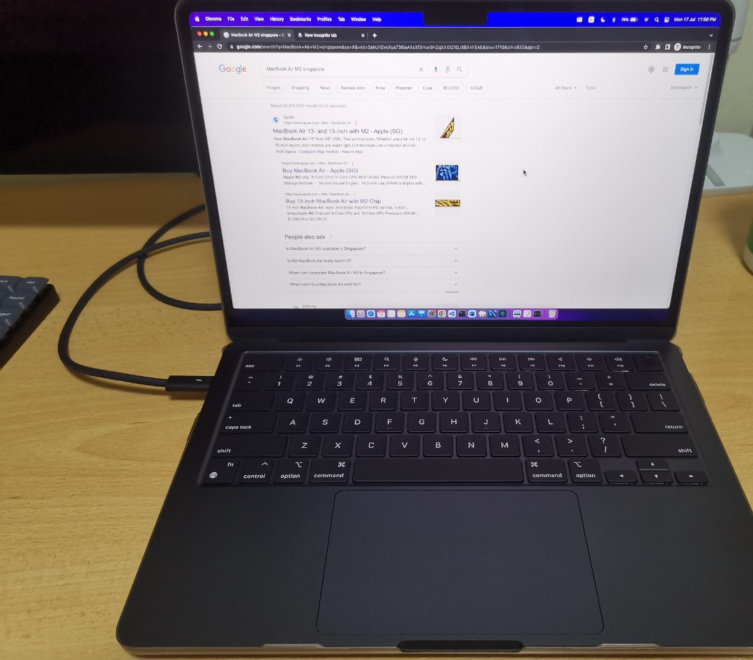 midnight m2 macbook air 16/256 applecare+ 2025, Computers & Tech ...