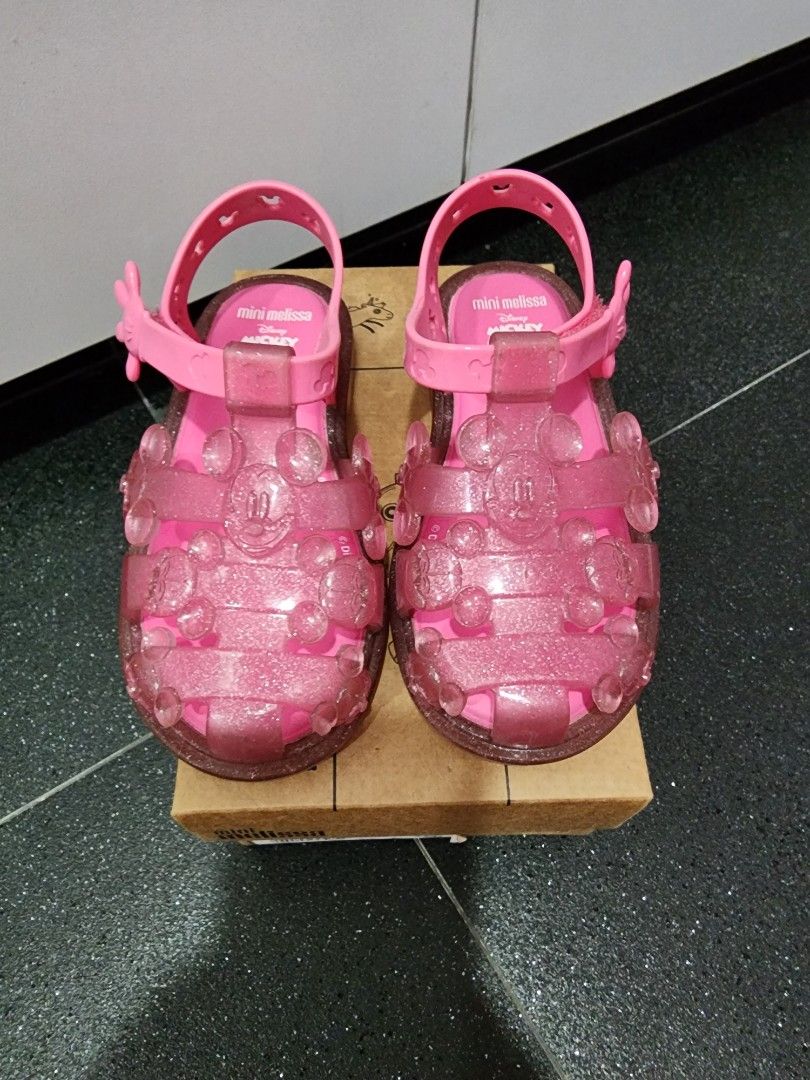 Glitter pink sandals deals