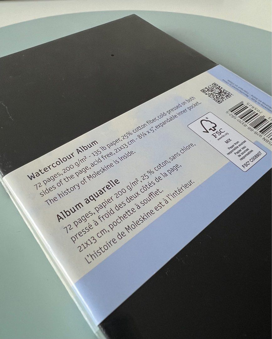 Moleskin Watercolour Notebook, Hobbies & Toys, Stationery & Craft