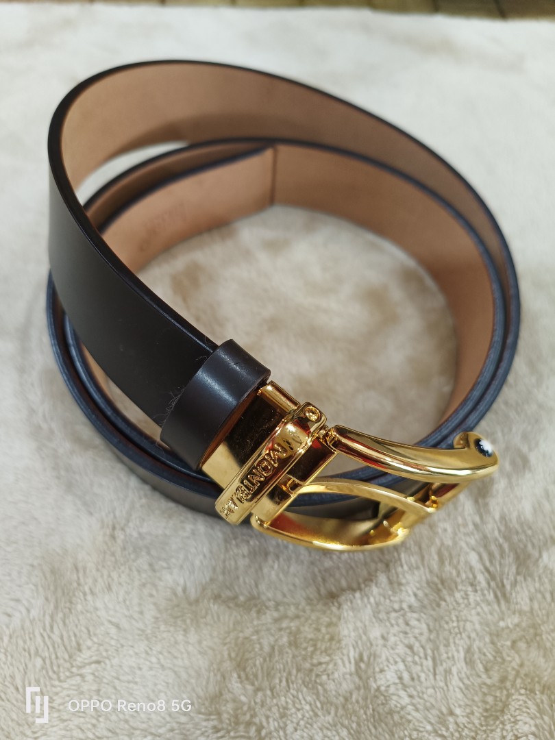 Montblanc man leather belt (fit 33