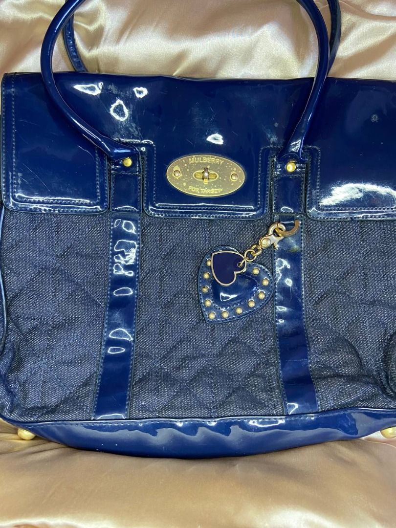 Mulberry For Target Mini Crossbody Quilt Denim Bag Handbag Women