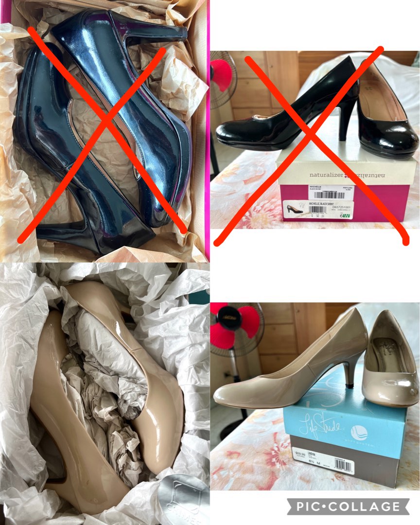 Naturalizer Preloved Michelle Black Shiny US 6 or Lifestride