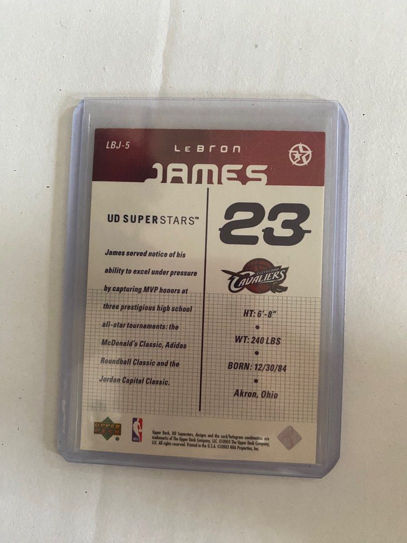 NBA CARD LEBRON JAMES 2003 GOOD CONDITION WITH TOPBOX (Category: Raw Singles) located in Morong. Submitted by deegee1234 (Listing ID 1245483921, Image 2). Description: NBA CARD LEBRON JAMES 2003 GOOD CONDITION WITH TOPBOX.
