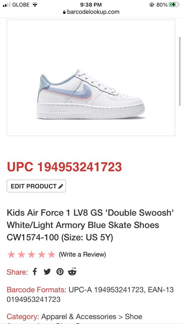air force 1 womens size 7.5