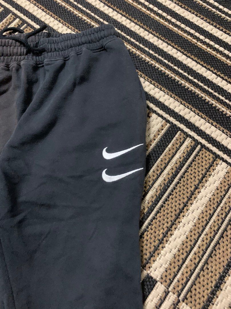 y2k Nike track pants FREE SHIPPING Black and - Depop