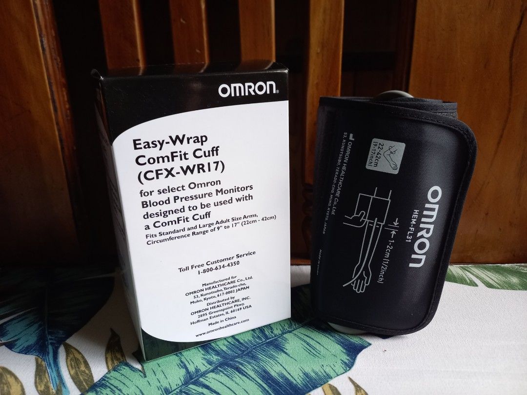 Omron Cuff Easy wrap comfit 22-42 cm (Category: Medical Supplies & Tools) located in Marikina City. Submitted by entropymarketing (Listing ID 1206100062, Image 1). Description: Easy wrap ComFit Cuff for select Omron BP monitors designed to be used with a ComFit Cuff Brandnew Authentic Imported from USA Fits Standard and Large adult size Arms Circumference Range of 9 in to 17 in (22-42 cm) 👉Address #10 Nalugod Street, Sto. Nino (Bayan), Marikina 