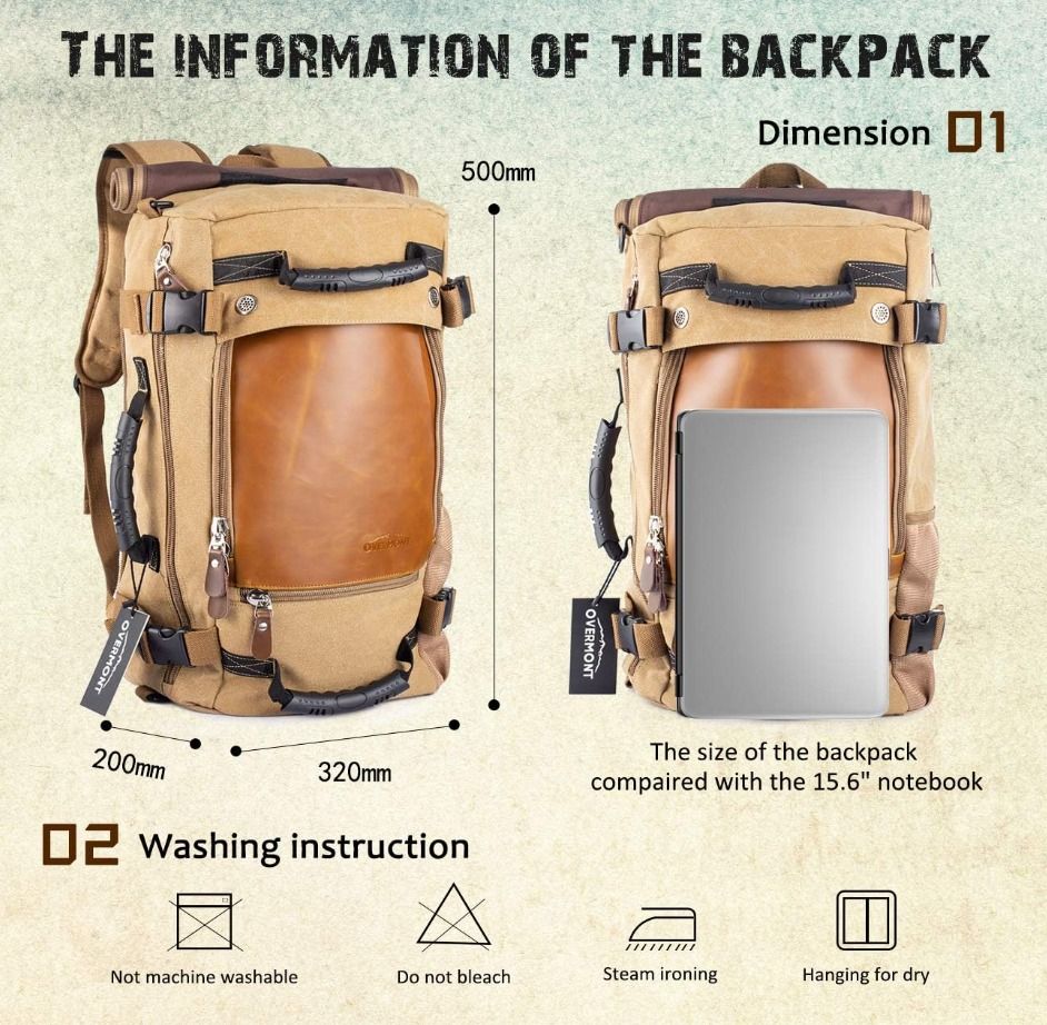 Overmont outlet laptop backpack