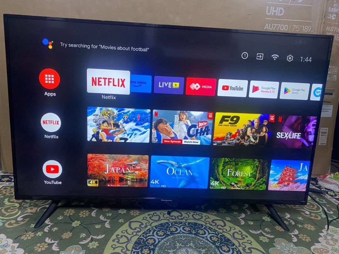 Panasonic smart tv 4k 55 inch, TV & Home Appliances, TV & Entertainment, TV on Carousell