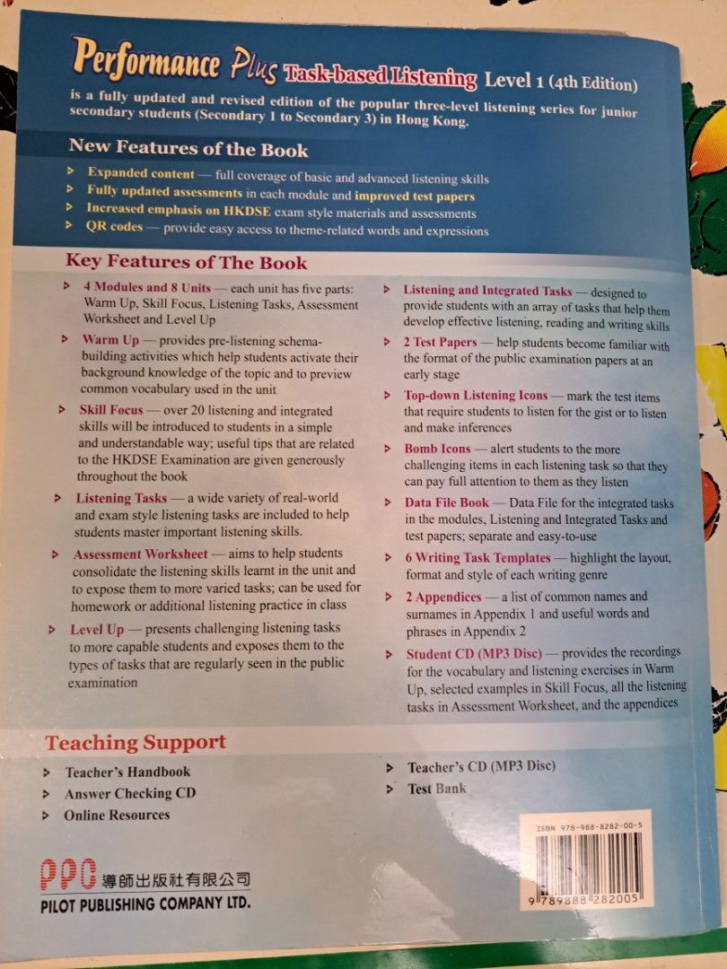 Performance Plus Task-based Listening （分類：教科書）位於 Hong Kong。 由 23161516 提交（商品編號 1245547371，圖片 3）。簡介： 。