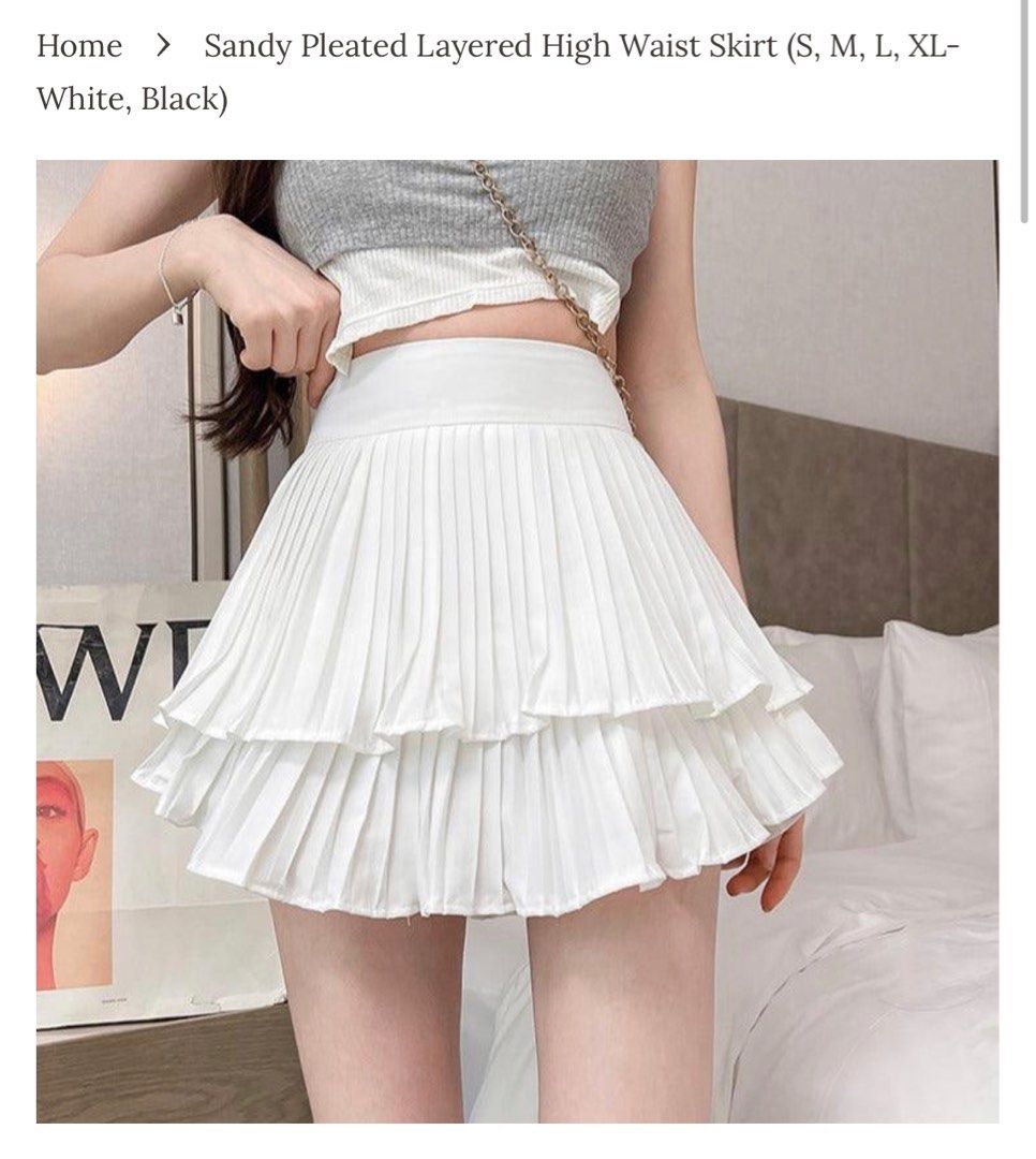 High waisted store white skirt xl