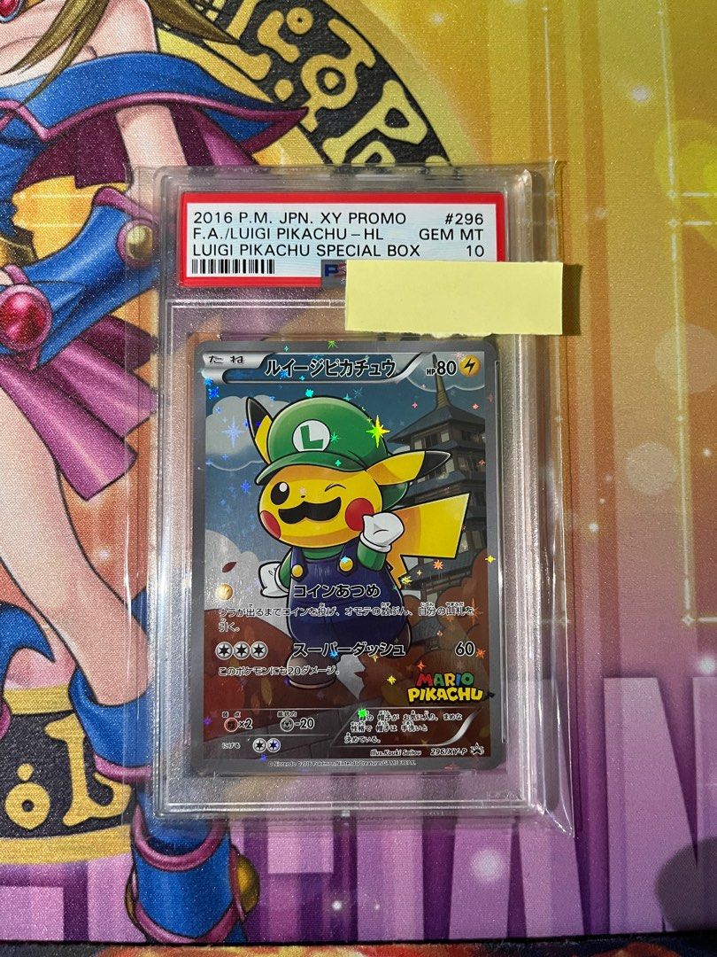 luigi pokemon card Luigi Pikachu 296 XY-P (Graded) Case