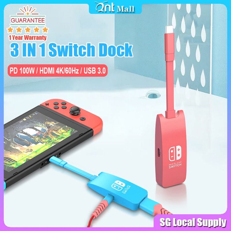 Portable Switch TV Dock for Nintendo Switch/Oled NS Docking Station USB ...