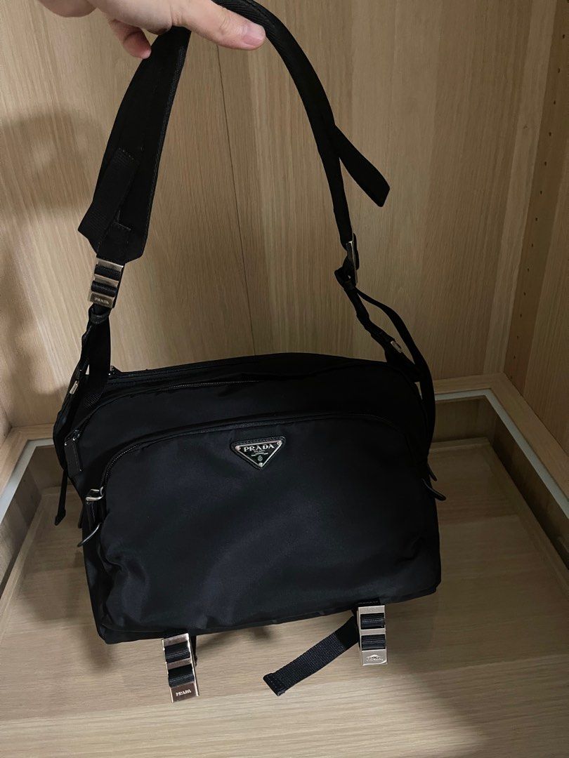 Prada Bandoliera Tessuto Montagna Nero Sling Bag