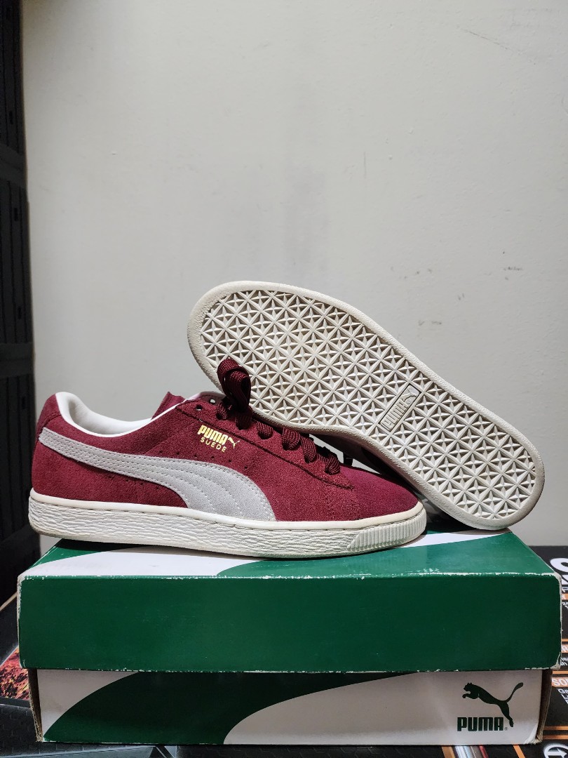 Puma suede cabernet discount white