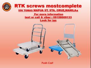Push Cart Steel Platform (57x109)Cm 600 Kg Capacity