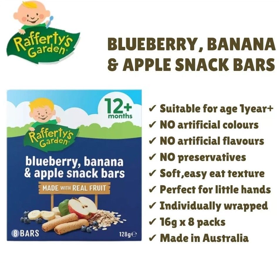 Rafferty's Garden banana apple pats snack bars toddler children weaning