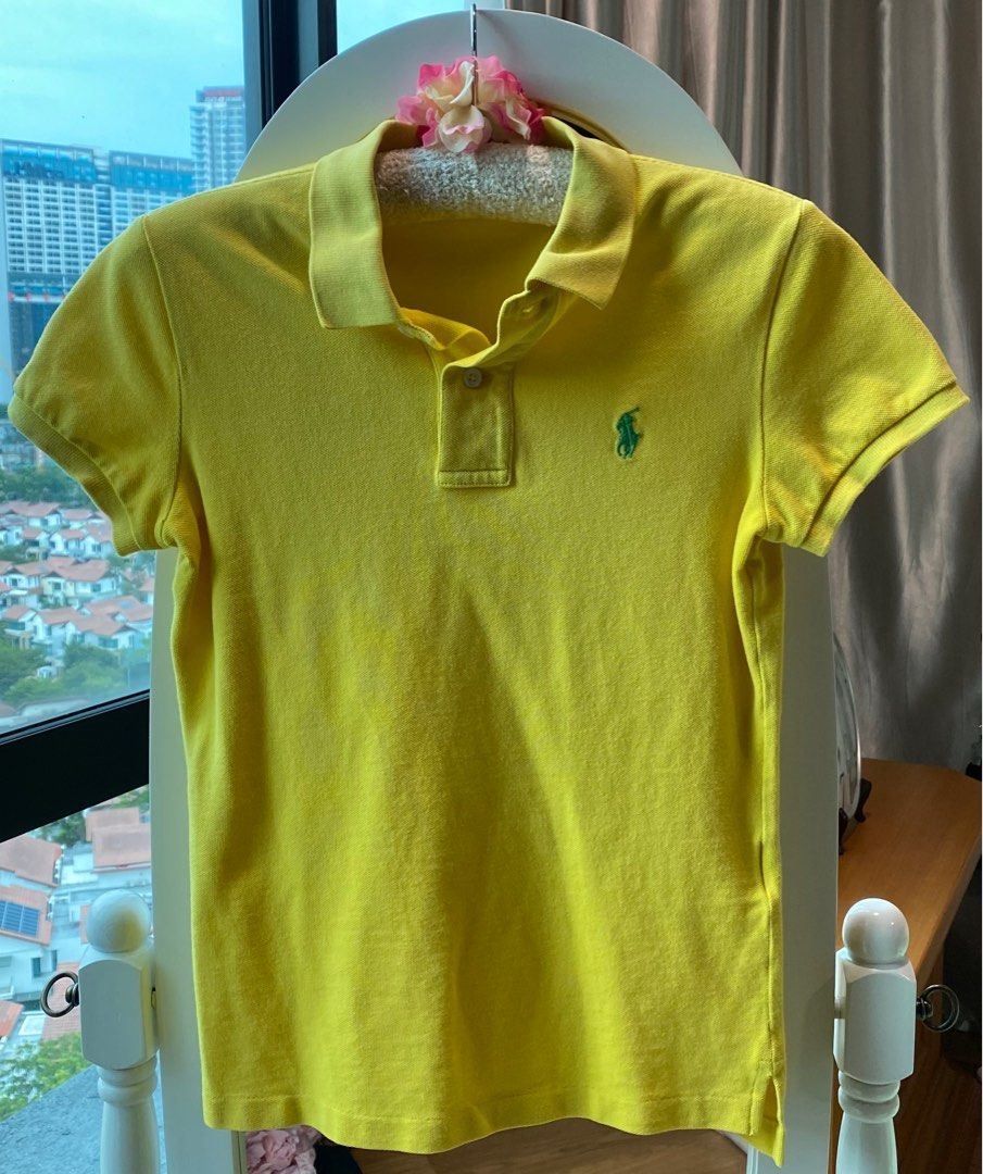 Bright yellow ralph on sale lauren polo shirt