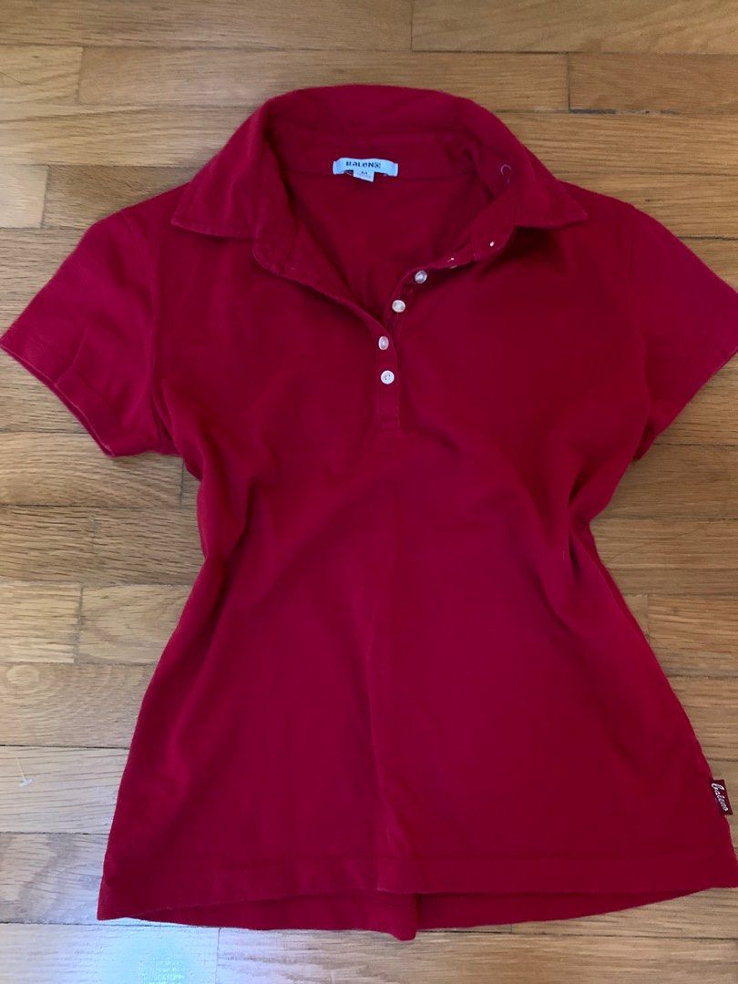 red polo top Women s Fashion Tops Shirts on Carousell