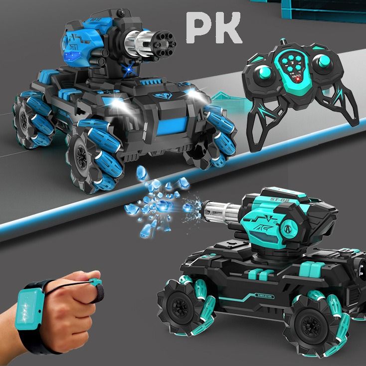 Remote Control Tank with Gesture and Remote Sensing for Water Bullet