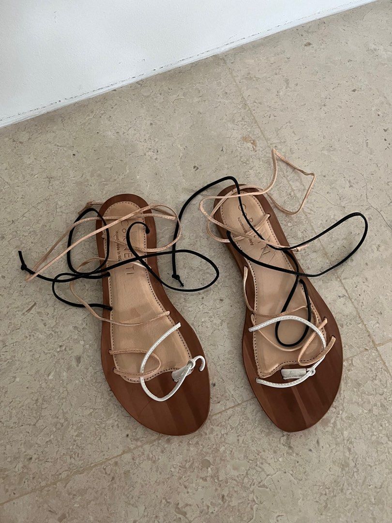 Cheap tie up sandals sale