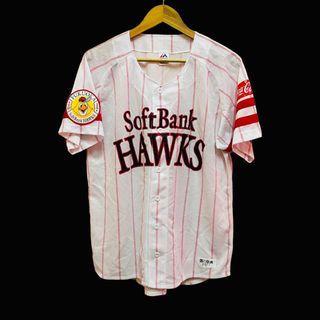 New Vintage NPB Japan Fukuoka Softbank Hawks Baseball Jersey 2010 Red L