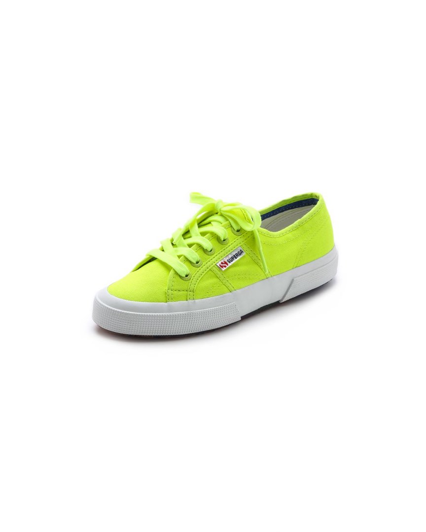 Superga Women s Cotu Fluoro Sneakers Yellow Neon