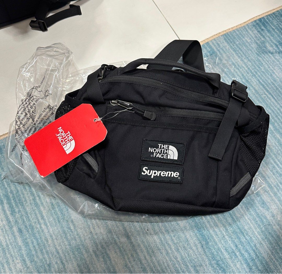 Supreme North Face Split wasit bag black - バッグ