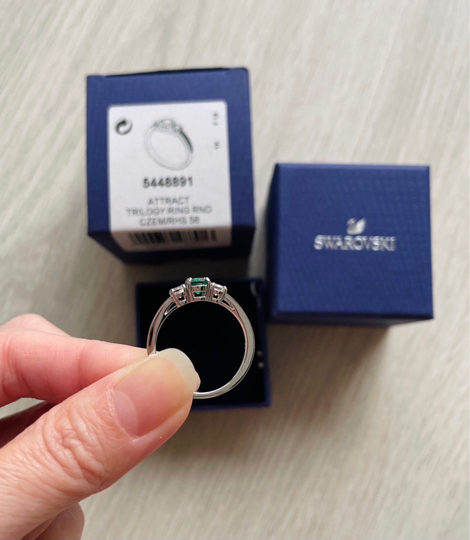 Swarovski attract trilogy round ring discount
