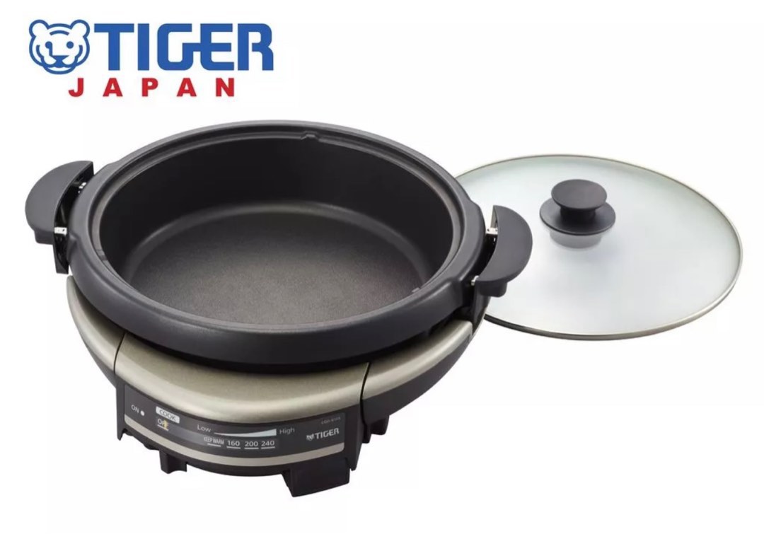 Tiger Electric Skillet/steam boat CQDB10S Metallic Brown, TV & Home