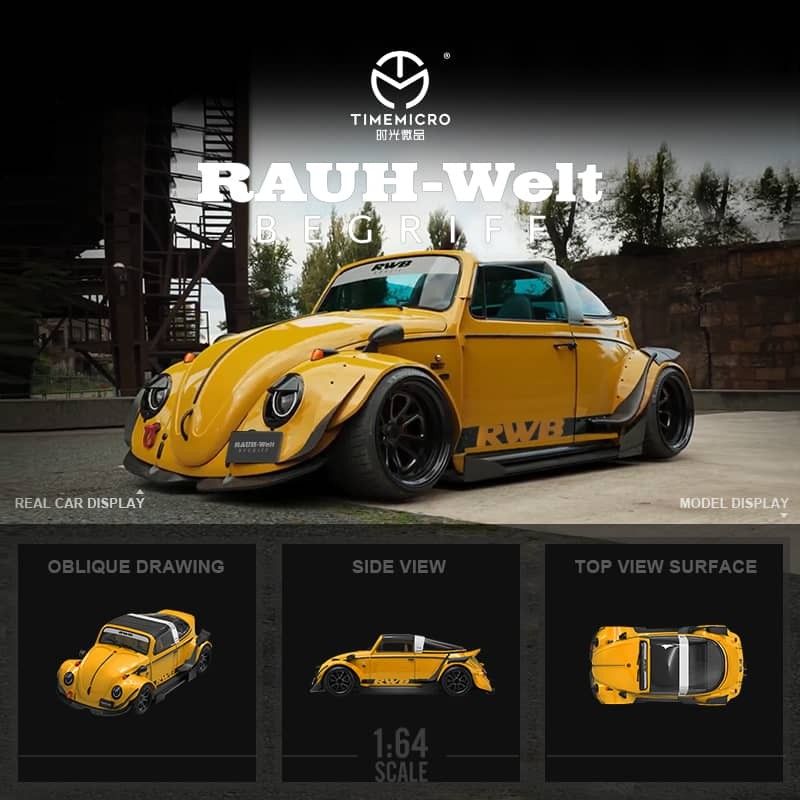 Miniature RWB Beetle Targa Noire TIME MICRO 1/64 - Édition Limitée, Neuve