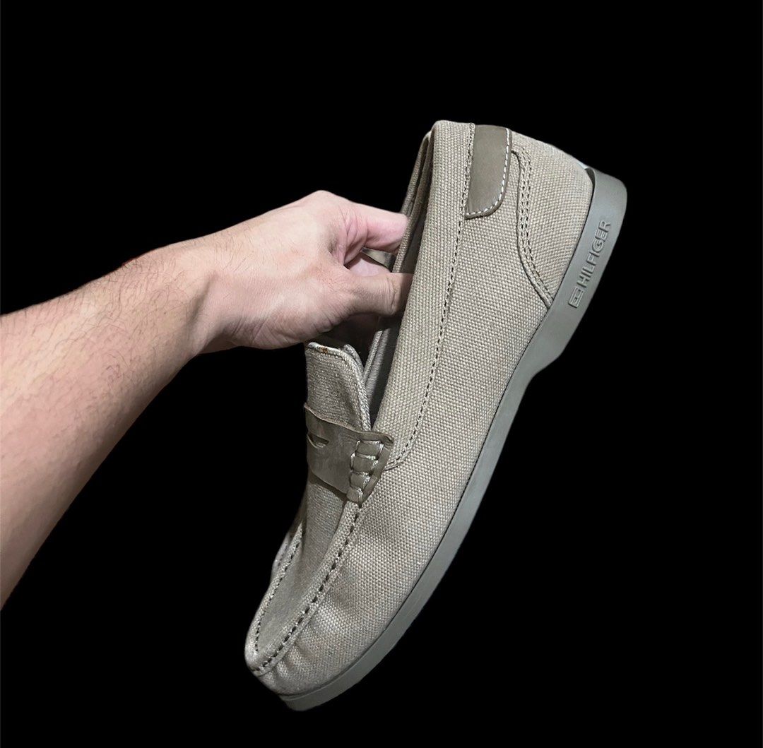 Tommy Hilfiger canvas boat shoes Men s Fashion Footwear Casual
