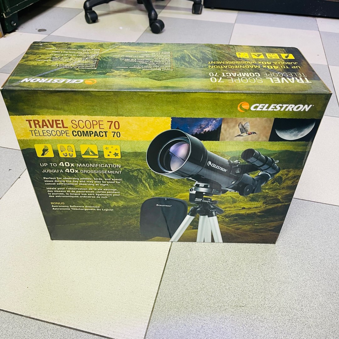 TPCELESTRON Travel Scope 70 Telescope , Up To 40x, Photography, Lens