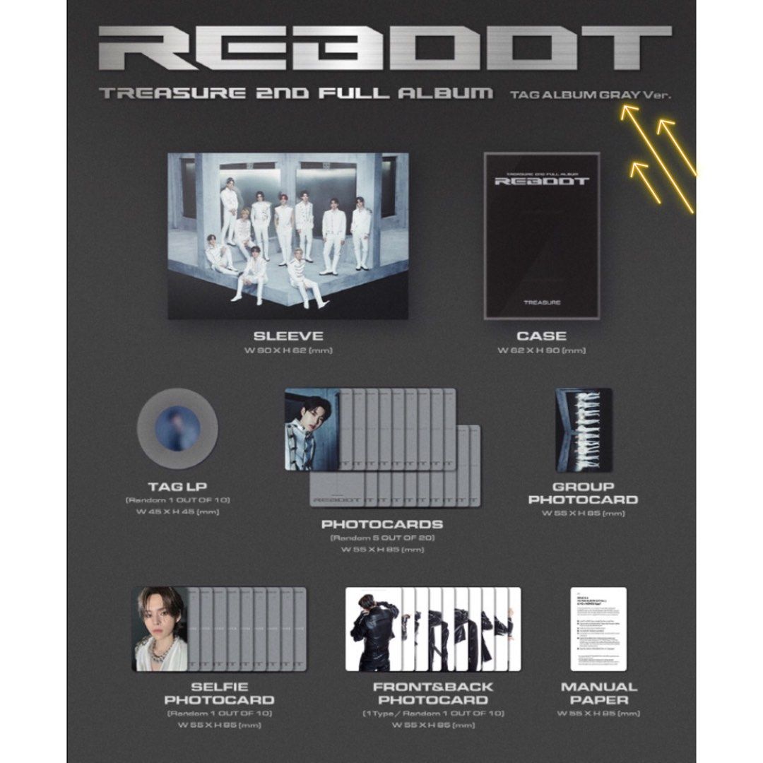 TREASURE - REBOOT album. Kpop Treasure Album. Treasure Full Album